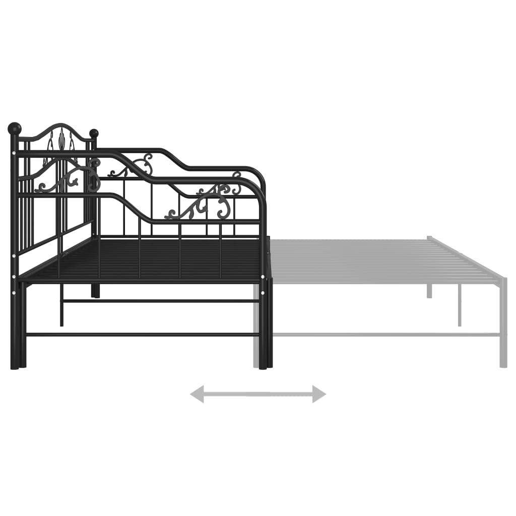 Slaapbankframe uittrekbaar metaal 90x200 cm