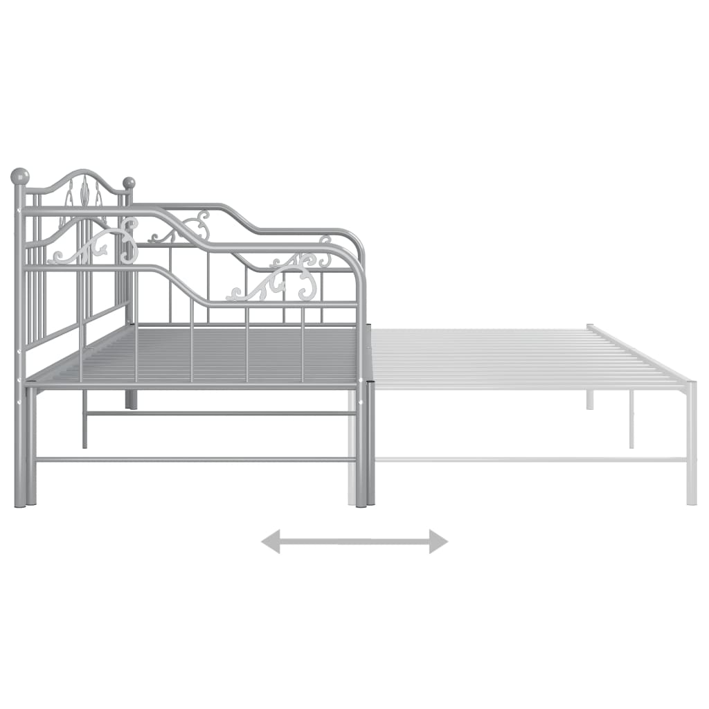 Slaapbankframe uittrekbaar metaal 90x200 cm