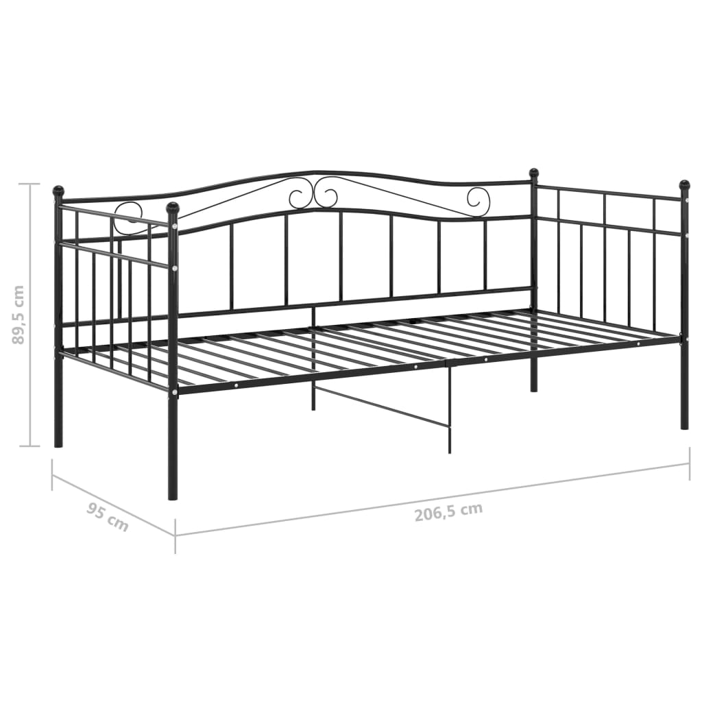 Slaapbankframe metaal 90x200 cm