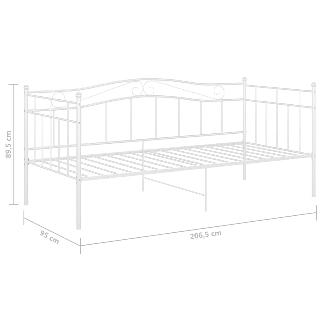 Slaapbankframe metaal 90x200 cm