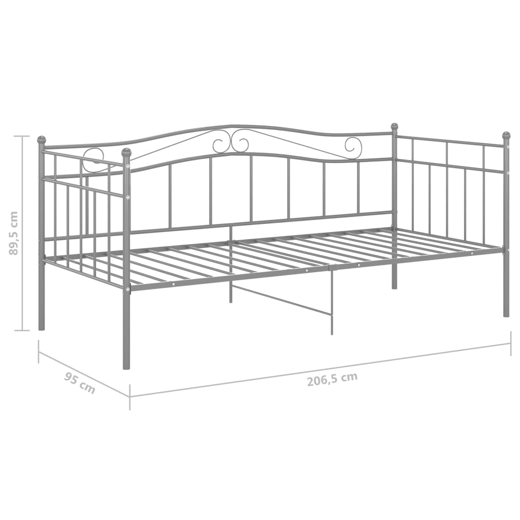 Slaapbankframe metaal 90x200 cm