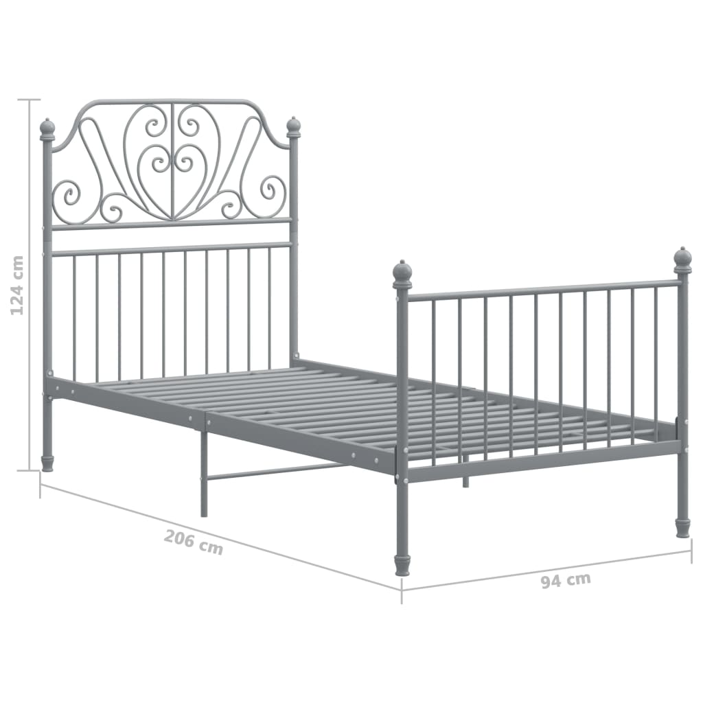 Bedframe metaal 100x200 cm