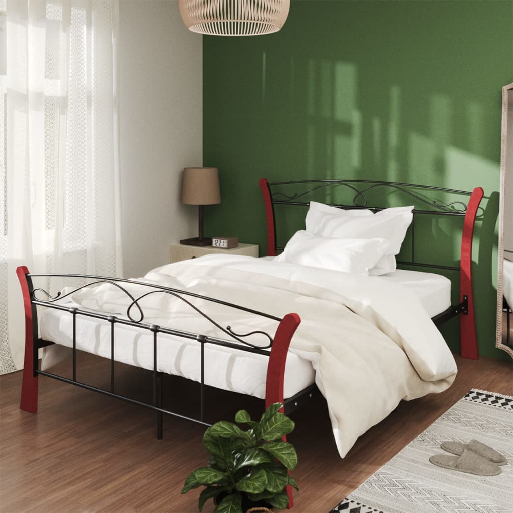 Bedframe metaal zwart 120x200 cm