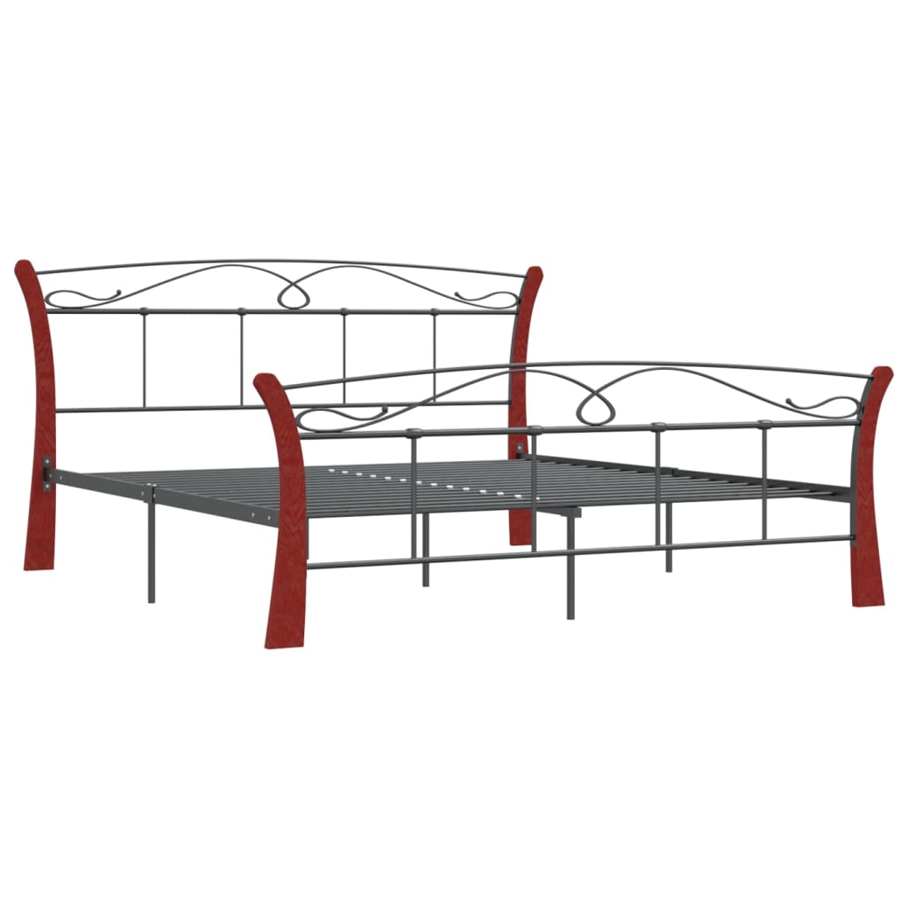 Bedframe metaal zwart 120x200 cm