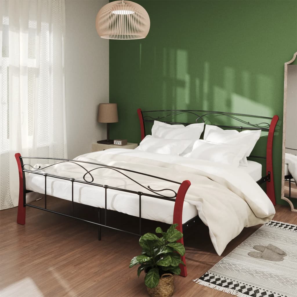 Bedframe metaal zwart 120x200 cm