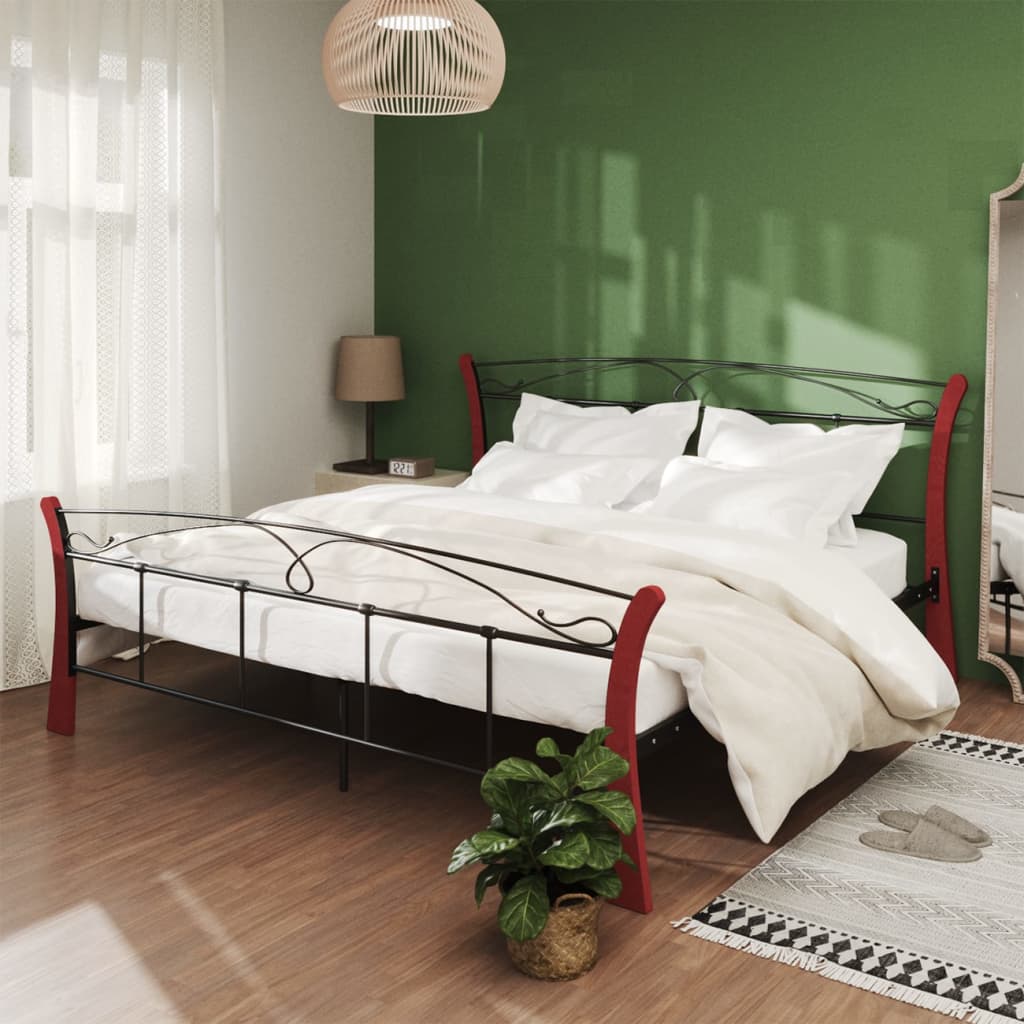 Bedframe metaal zwart 120x200 cm