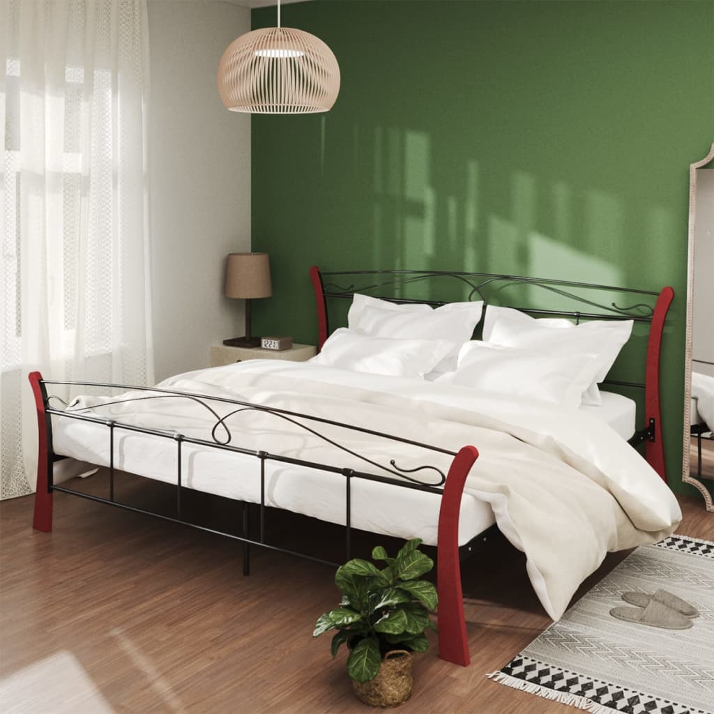 Bedframe metaal zwart 120x200 cm