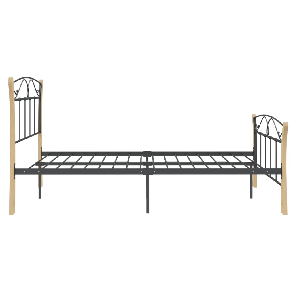 Bedframe metaal zwart 120x200 cm