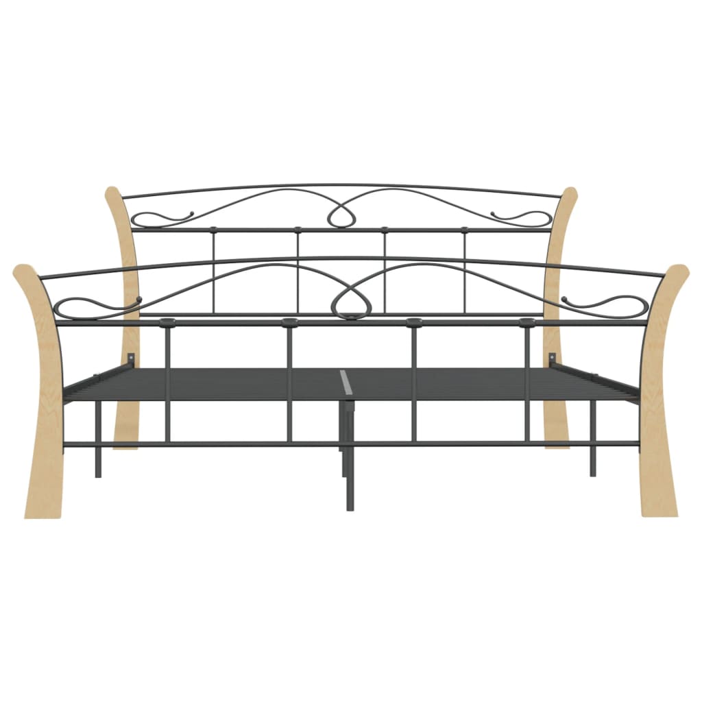 Bedframe metaal zwart 120x200 cm