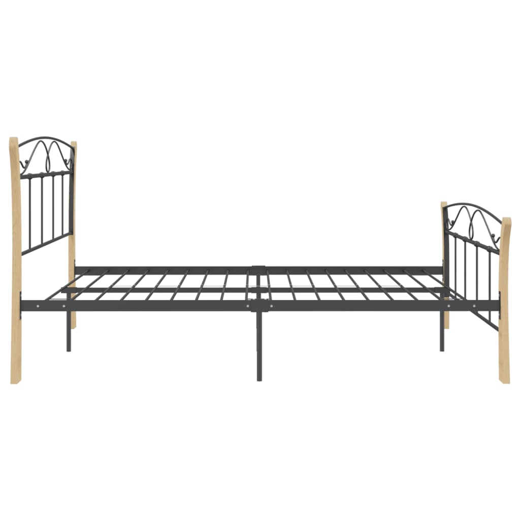 Bedframe metaal zwart 120x200 cm