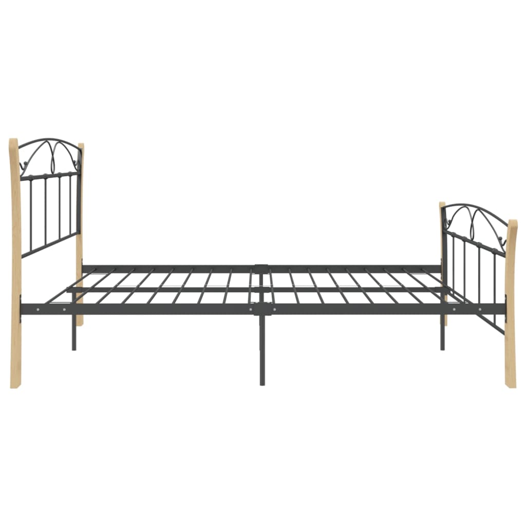 Bedframe metaal zwart 120x200 cm