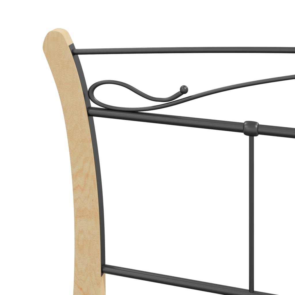 Bedframe metaal zwart 120x200 cm