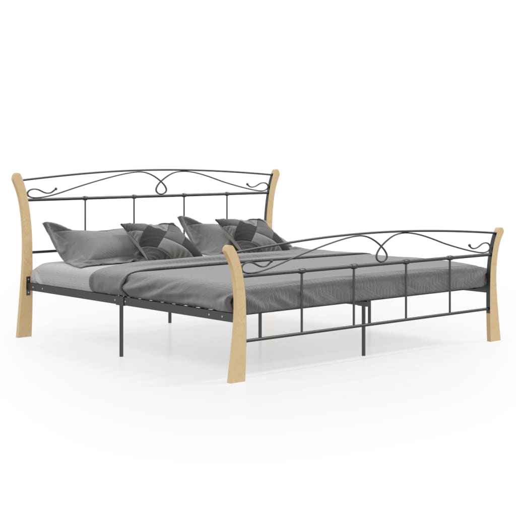 Bedframe metaal zwart 120x200 cm