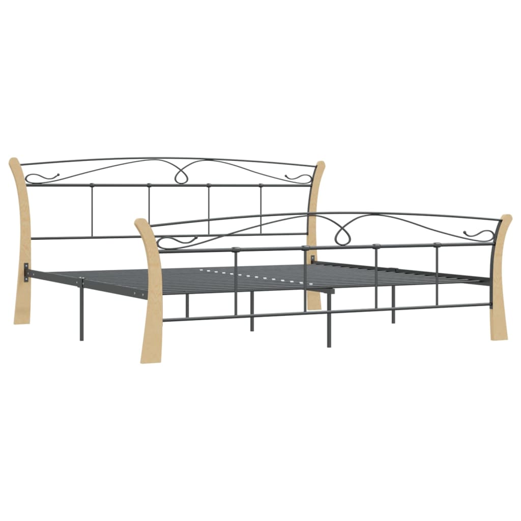 Bedframe metaal zwart 120x200 cm