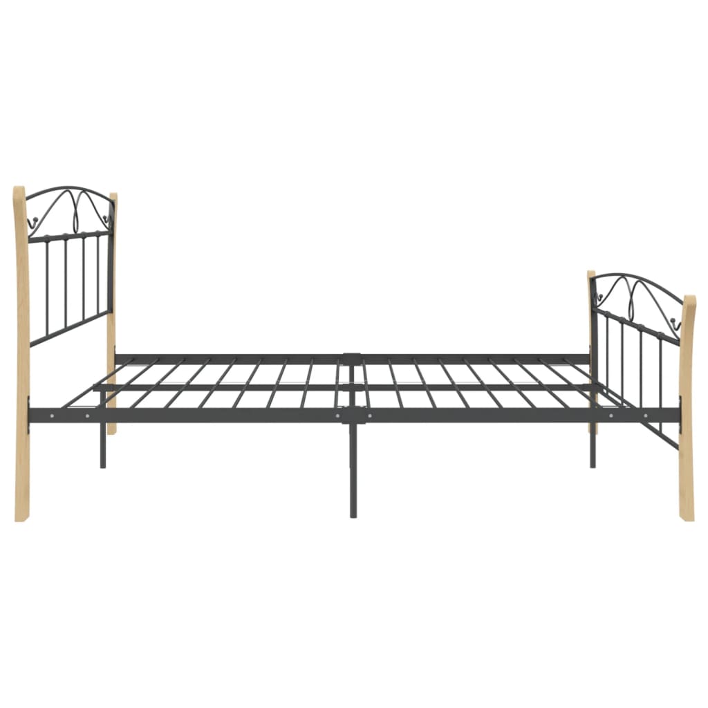 Bedframe metaal zwart 120x200 cm