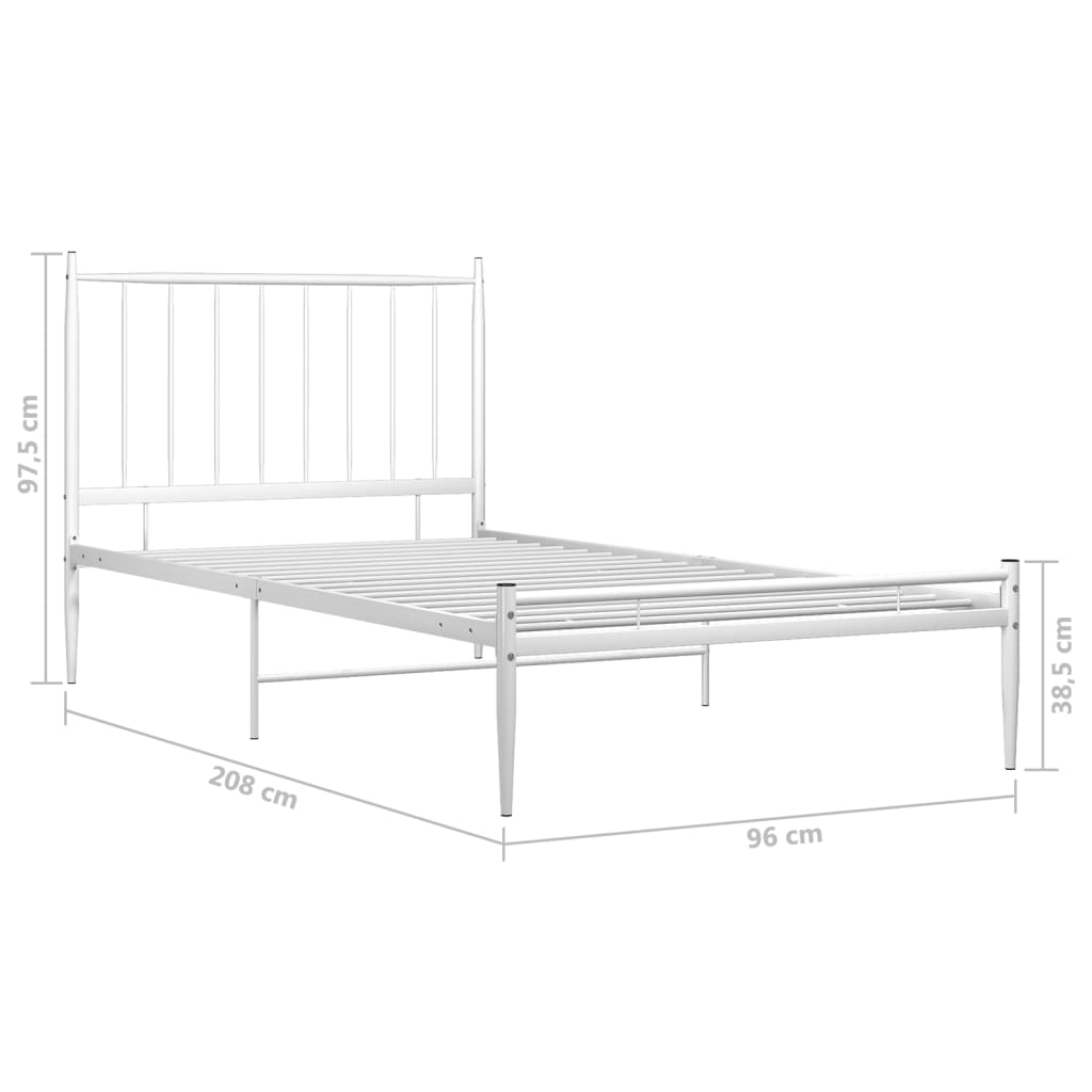 Bedframe metaal 100x200 cm