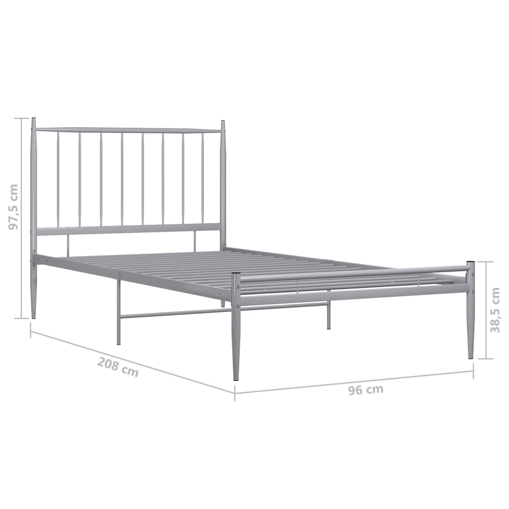 Bedframe metaal 100x200 cm