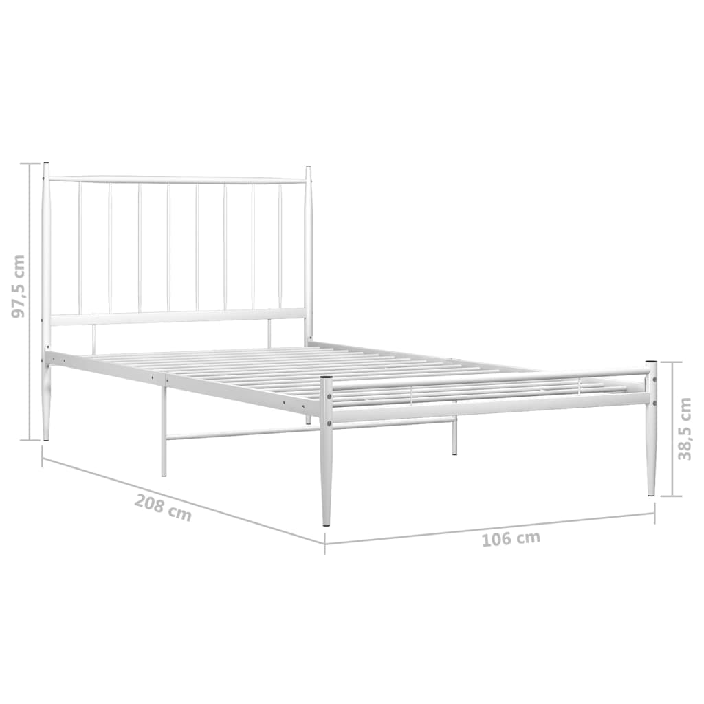 Bedframe metaal 100x200 cm