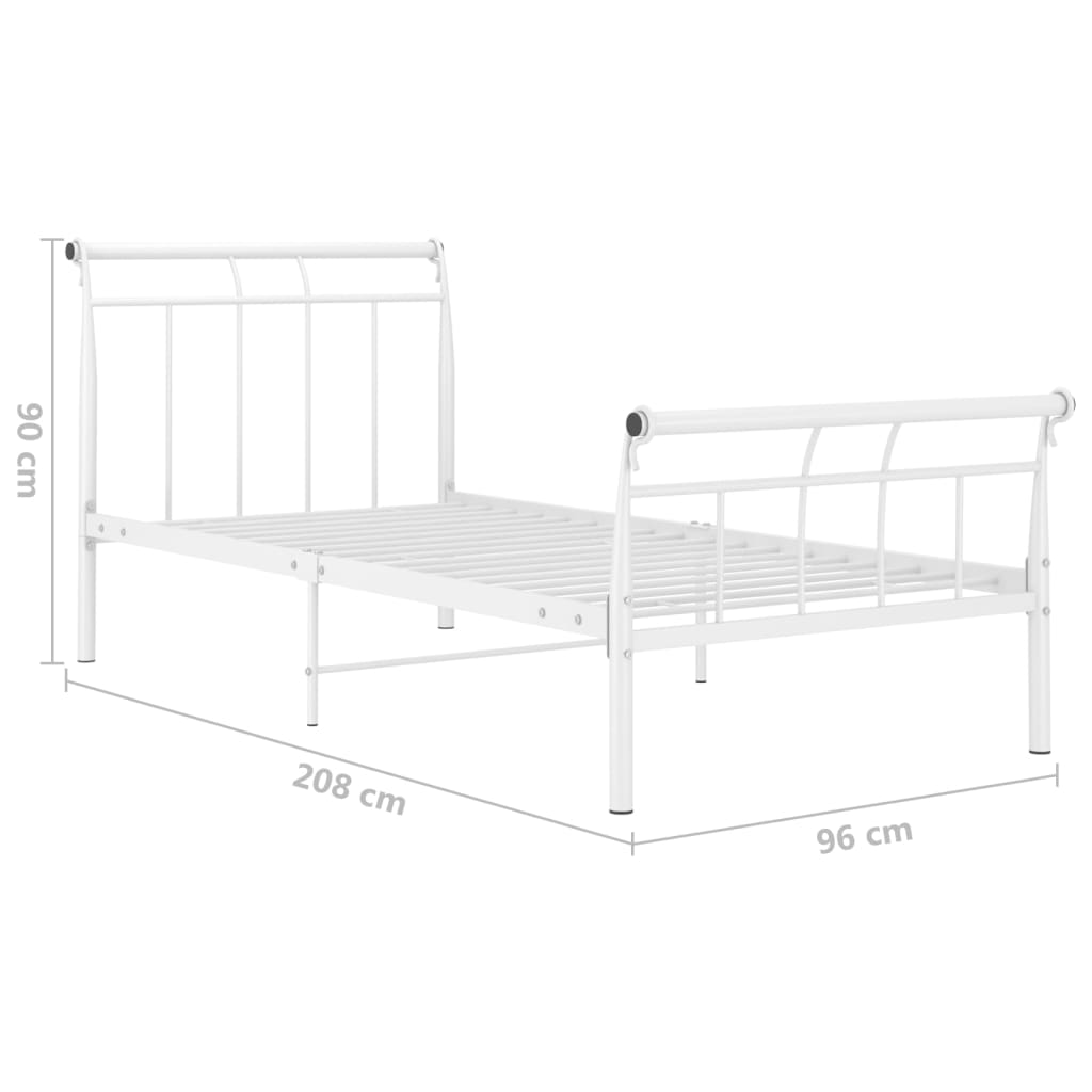 Bedframe metaal 100x200 cm