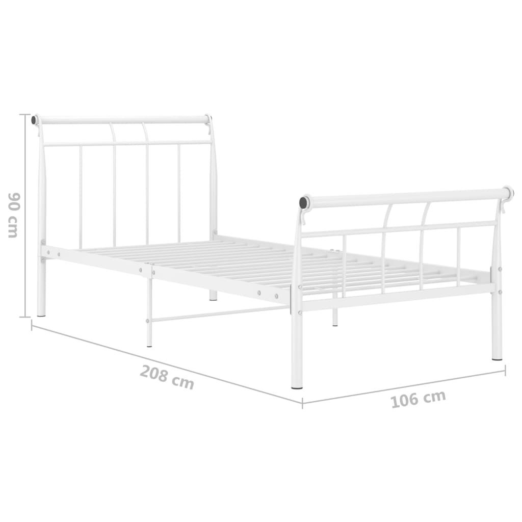 Bedframe metaal 100x200 cm