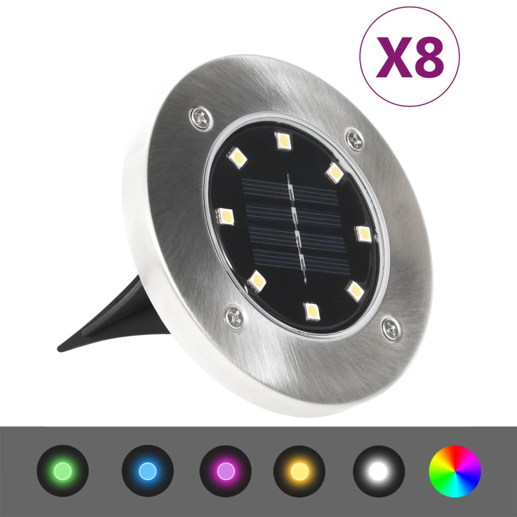 Grondlampen 8 st solar LED