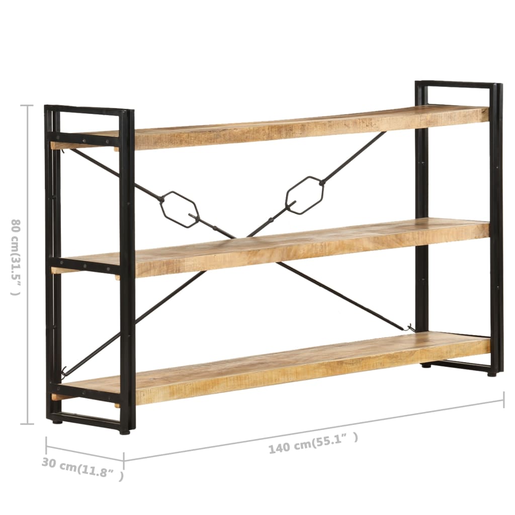 Boekenkast met 5 schappen 90x30x180 cm massief acaciahout