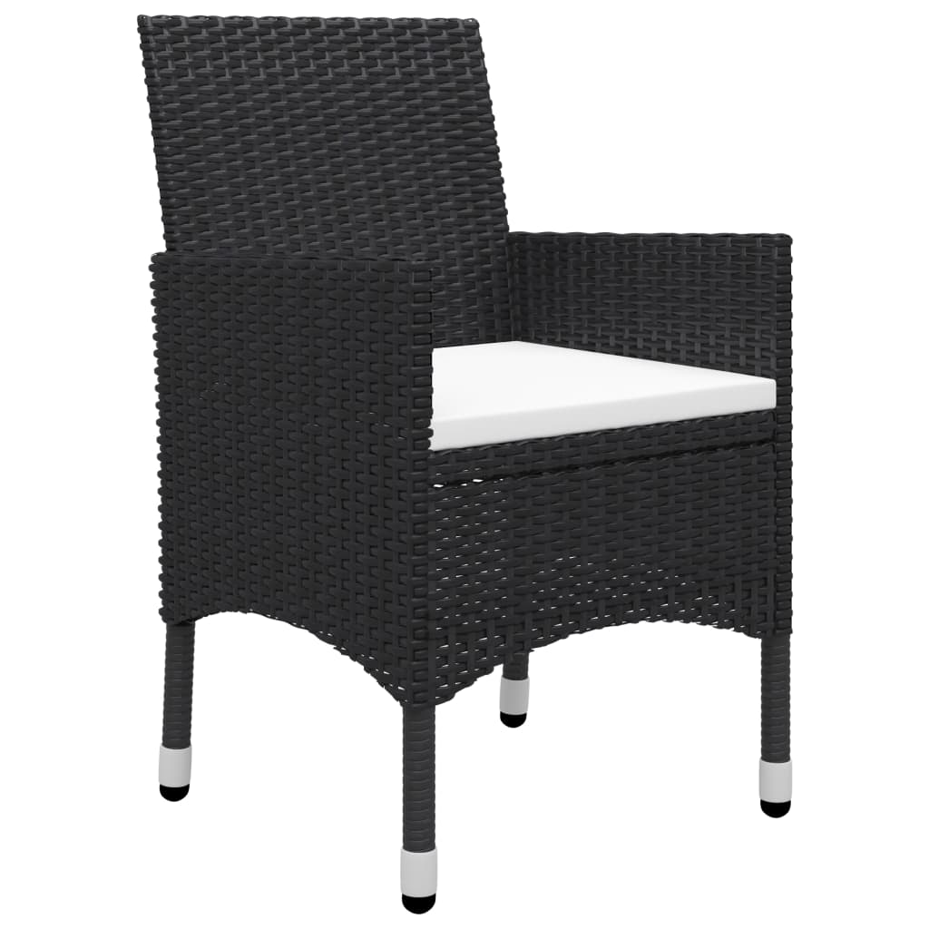 3-delige Bistroset poly rattan acaciahout