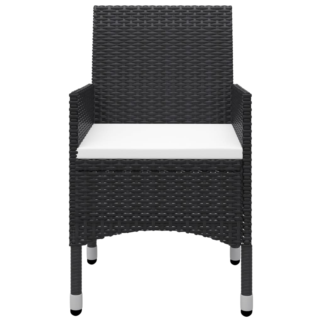 3-delige Bistroset poly rattan acaciahout