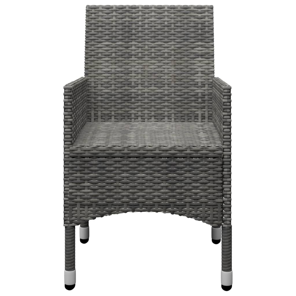 3-delige Bistroset poly rattan acaciahout