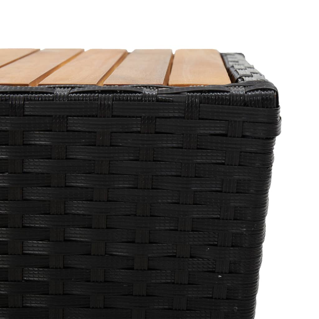 3-delige Bistroset poly rattan acaciahout