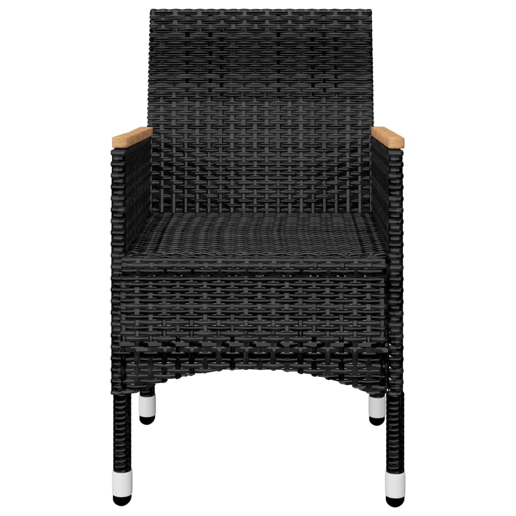 3-delige Bistroset poly rattan acaciahout