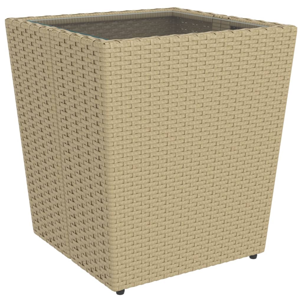 3-delige Bistroset poly rattan gehard glas