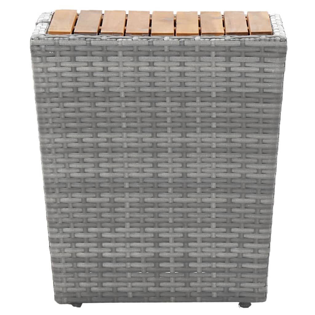 3-delige Bistroset poly rattan acaciahout