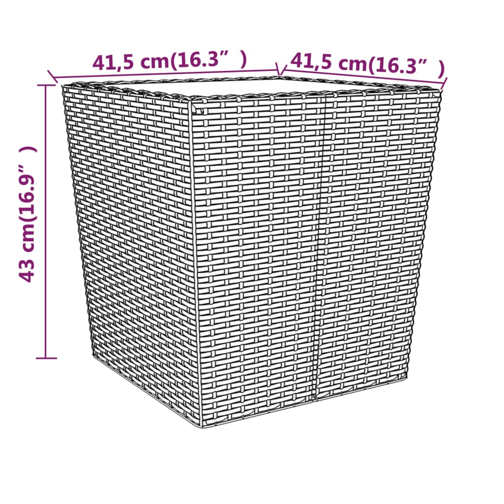 3-delige Bistroset poly rattan gehard glas