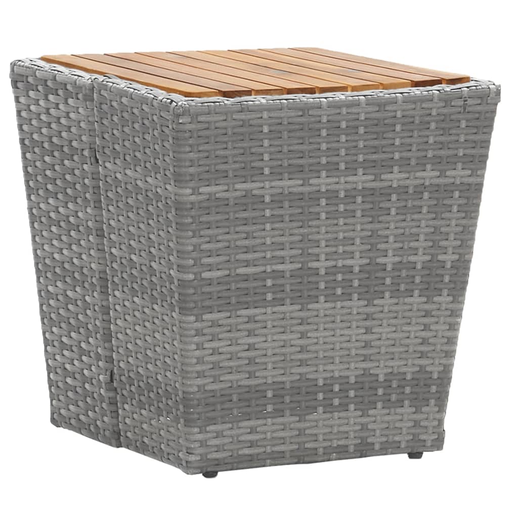 3-delige Bistroset poly rattan acaciahout