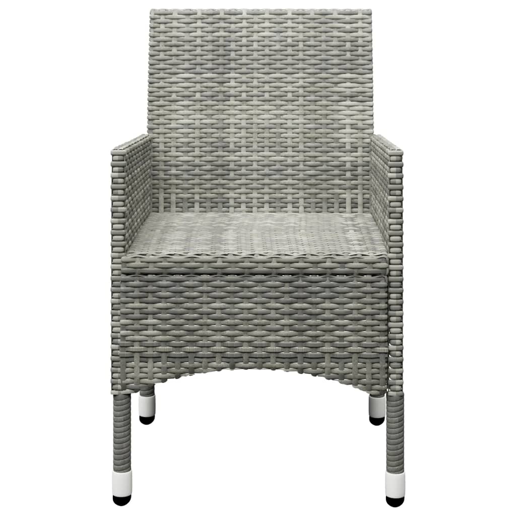 3-delige Bistroset poly rattan gehard glas