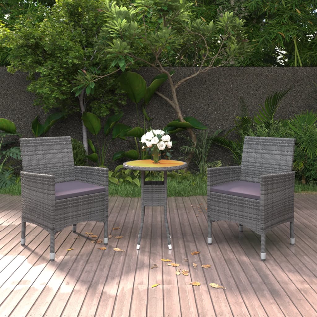 3-delige Tuinset poly rattan