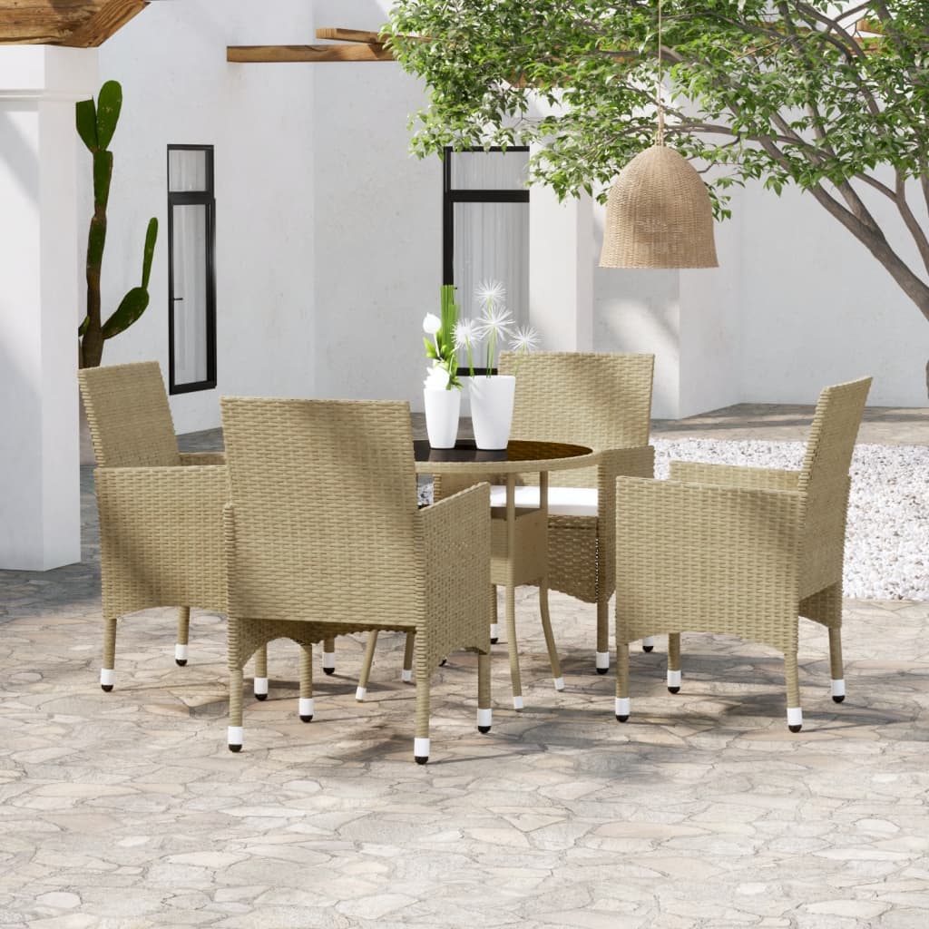 5-delige Tuinset poly rattan