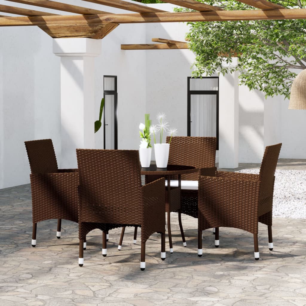 5-delige Tuinset poly rattan