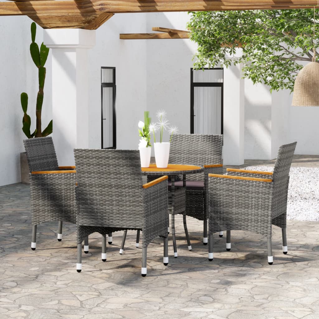 5-delige Tuinset poly rattan