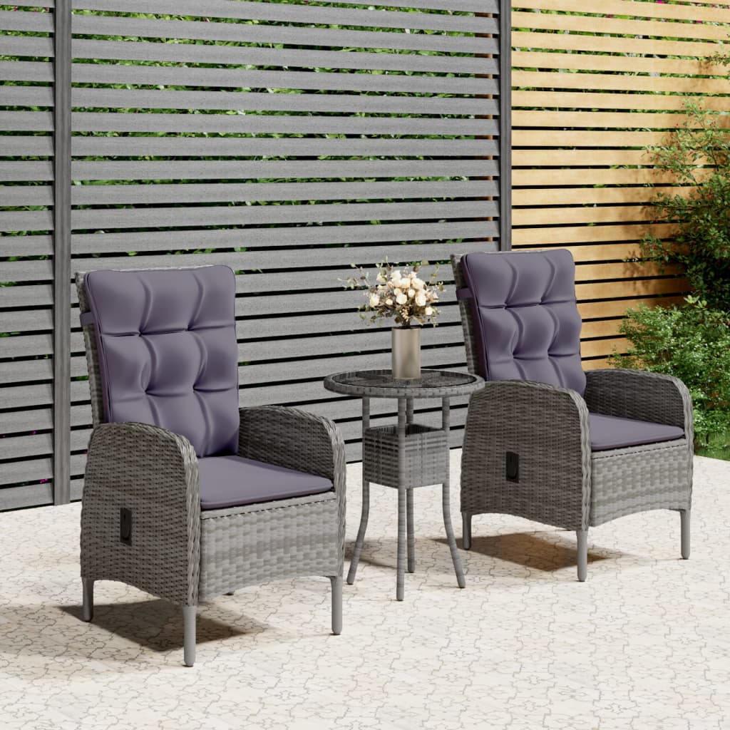 3-delige Bistroset poly rattan