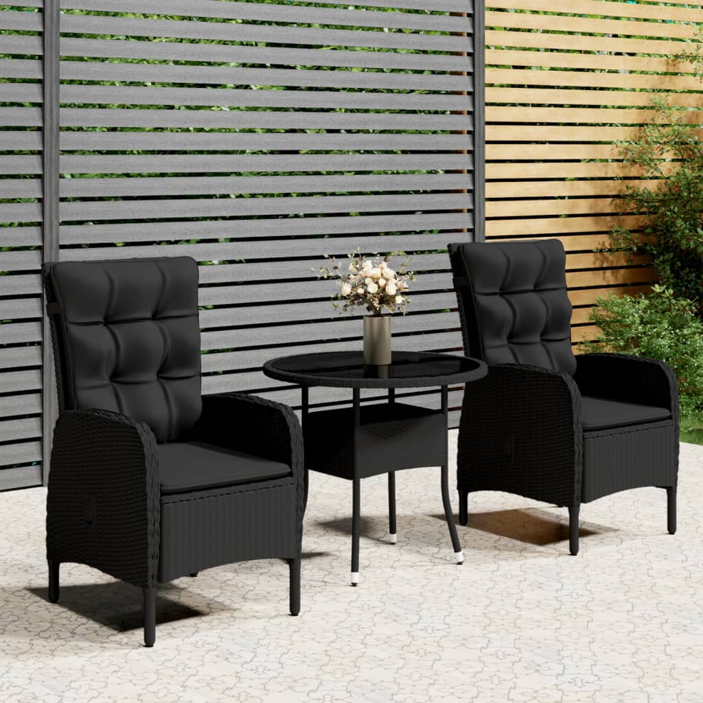 3-delige Bistroset poly rattan