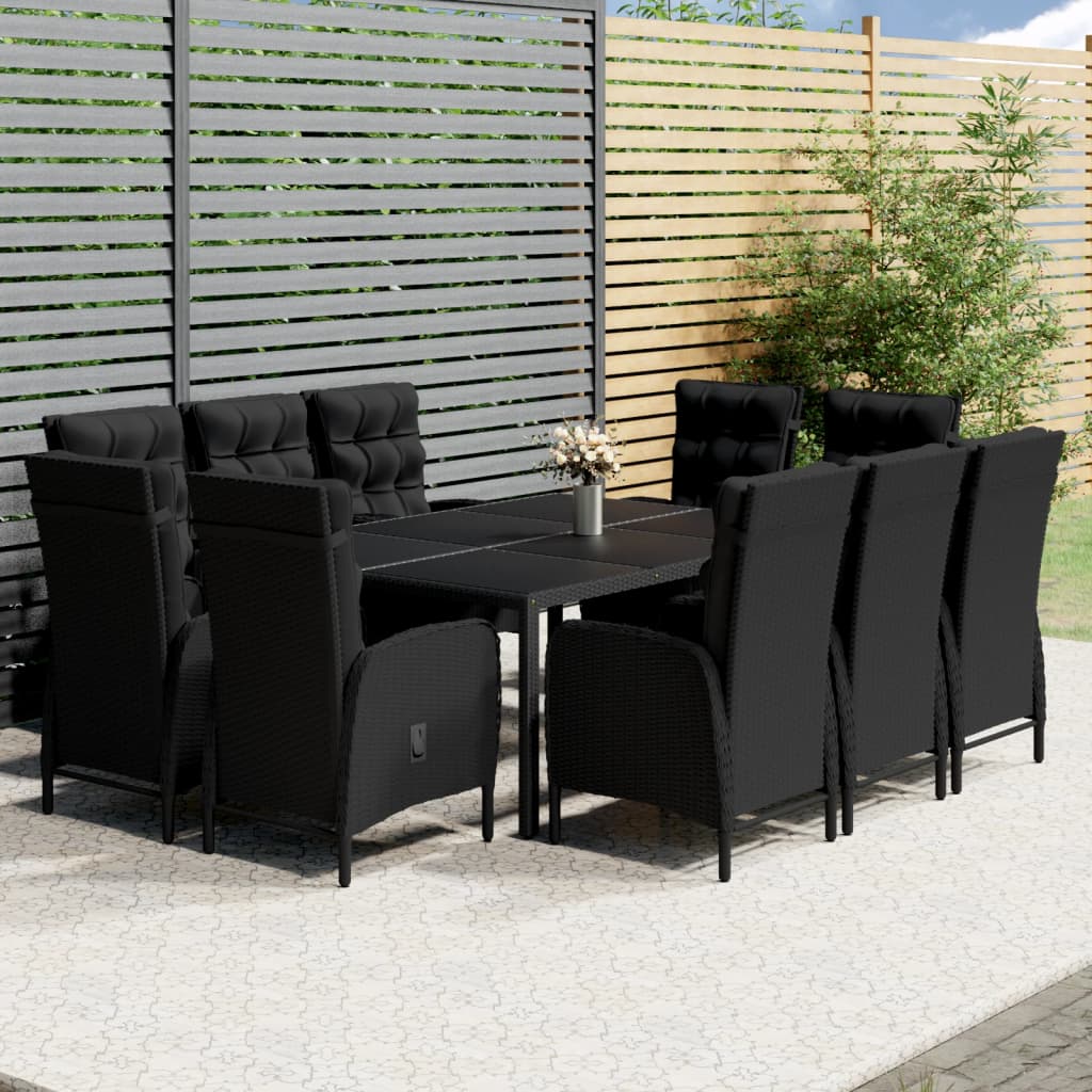 11-piece Garden set poly rattan