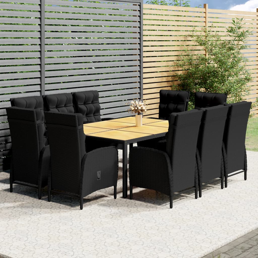 11-piece Garden set poly rattan