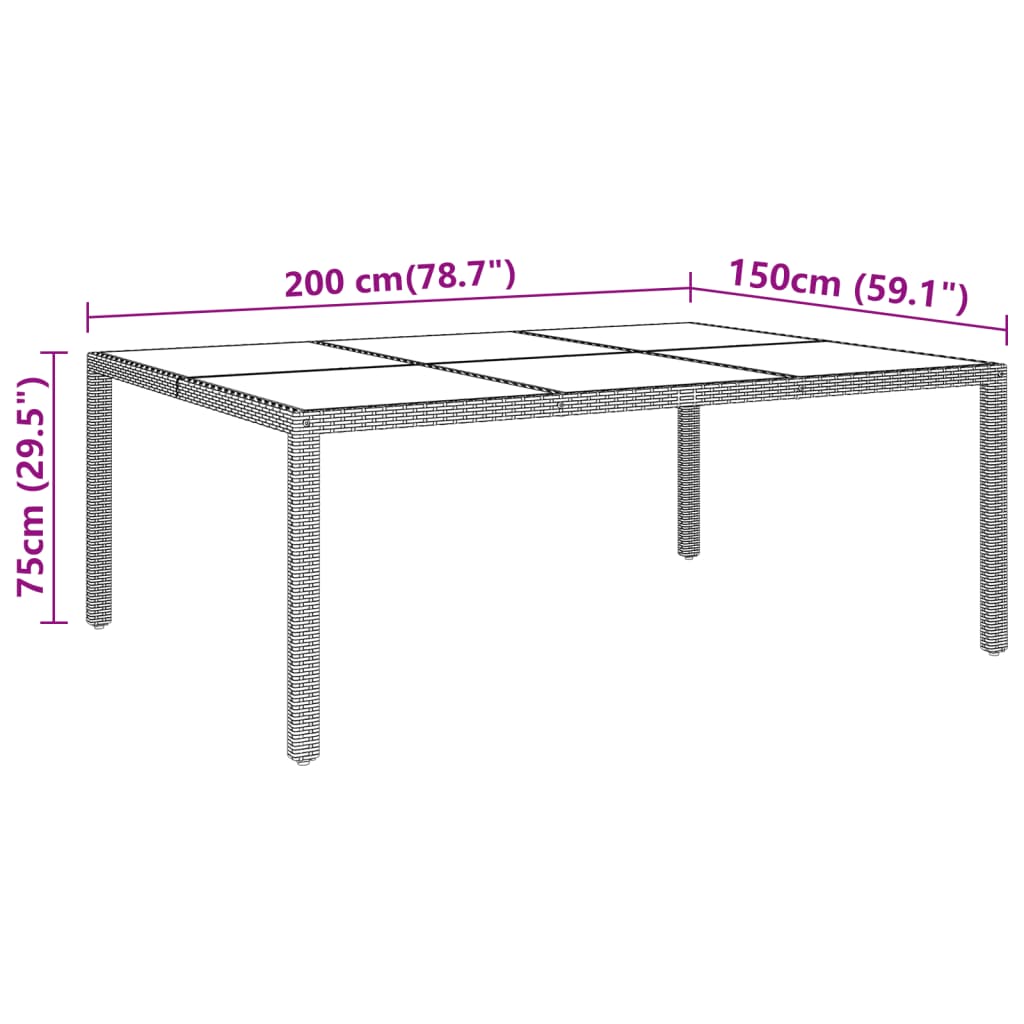 11-delige Tuinset poly rattan