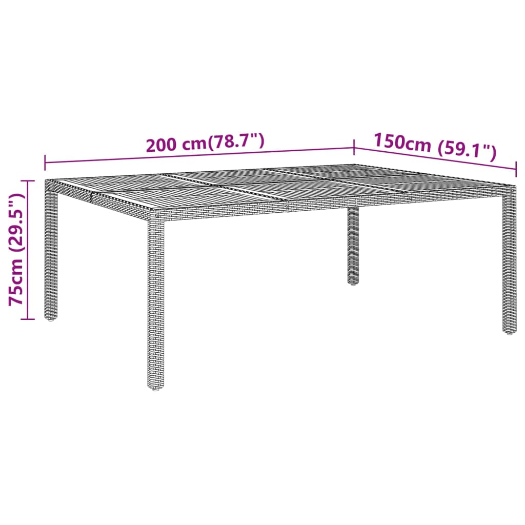 11-delige Tuinset poly rattan bruin