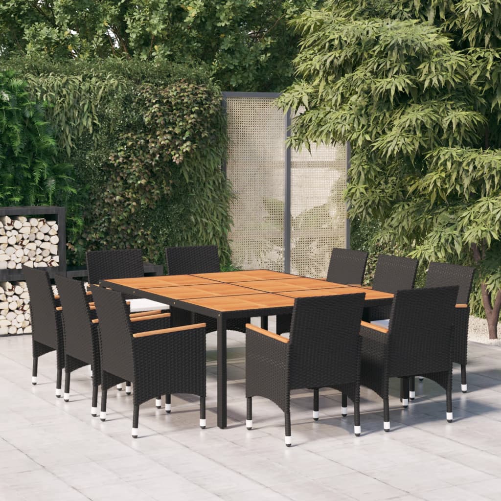 11-piece Garden set poly rattan