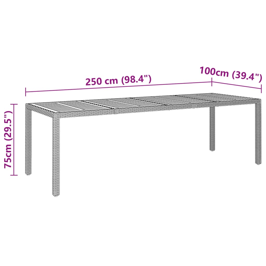 11-delige Tuinset poly rattan bruin