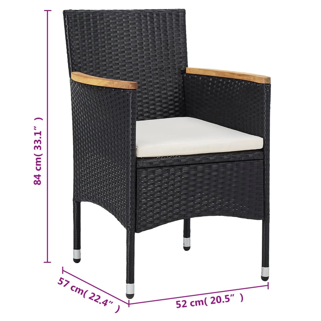 11-delige Tuinset poly rattan grijs