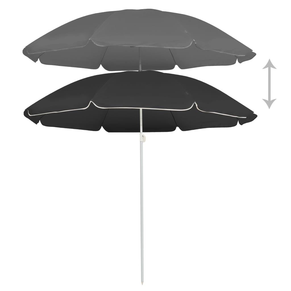 Parasol met stalen paal 180 cm